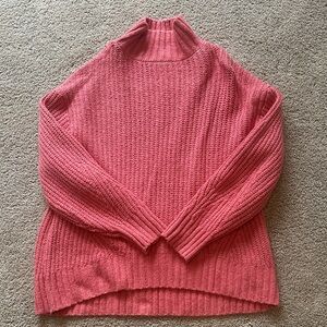 Maeve Coral Cowl Neck Sweater